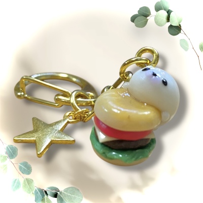 画像有り- 143 アザラシとハンバーガーのバッグチャーム